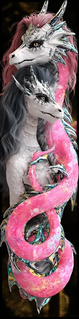 Free dragon bookmark featuring dragons in a tight hug